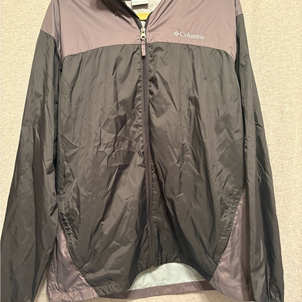 Columbia Gray and Black Windbreaker Jacket